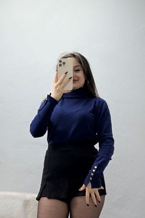 Viskon Elit Boğazlı Triko  Lacivert - 31057.1766.