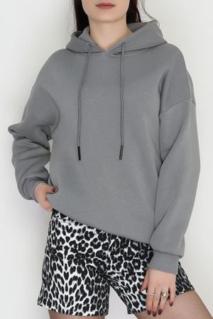 3 İplik Kapşonlu Sweat Boyalıgri - 20074.1878.