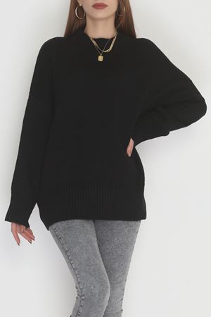 Yumuşak Dokulu Triko Kazak Siyah - 51048.1765.