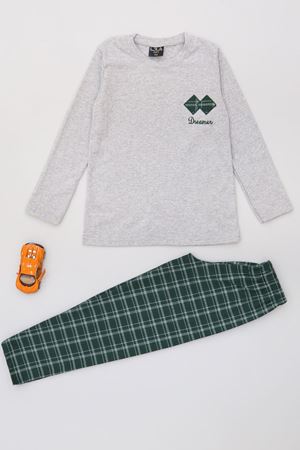5-12 Yaş Süprem Pijama Takımı Gri - 52091.1048.