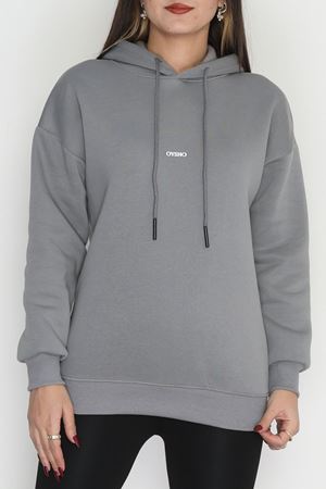 3 İplik Kapşonlu Baskılı Sweat Boyalıgri - 42223.1878.