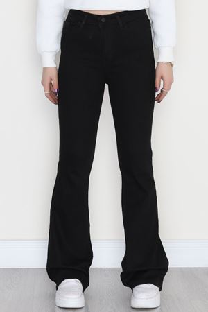 İspanyol Paça Kot Pantolon Siyah1 - 42687.1836.