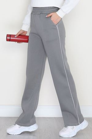 3 İplik Biyeli Palazzo Eşofman Altı Antrasit - 30104.1878.