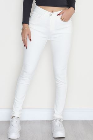 Dar Paça Kot Pantolon Beyaz - 42683.1836.