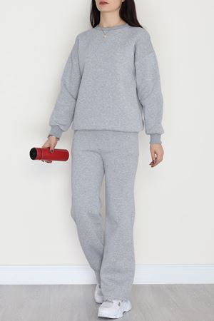 Üç İplik Eşofman Takımı Açıkgri - 70779.1878.