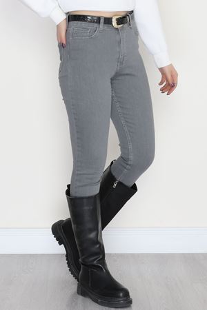 Dar Paça Kot Pantolon Açıkgri - 42683.1836.