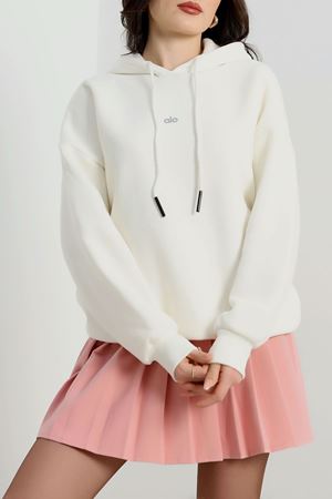 3 İplik Kapşonlu Baskılı Sweat Ekru - 42232.1878.