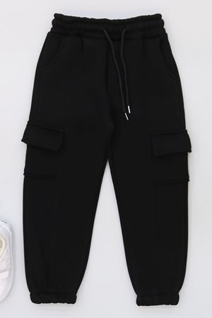 5-8 Yaş 3 İplik Şardonlu Eşofman Altı Siyah - 42656.1937.