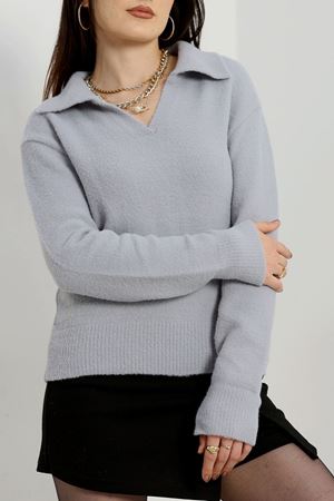 Polo Yaka Triko Gri - 2298.1765.