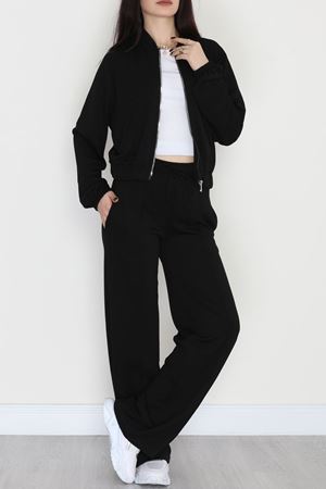 Fermuarlı Ceketli Takım Siyah - 4097.1247.