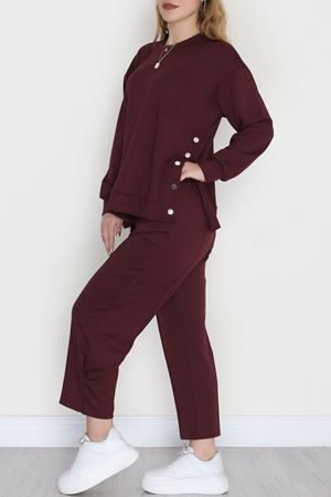 Çıt Çıtlı İkili Takım Mürdüm - 4128.1247.