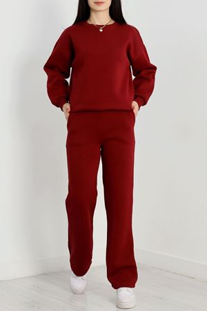 Üç İplik Eşofman Takımı Bordo - 70779.1878.