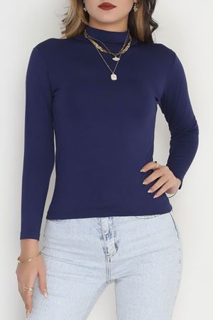 Bisiklet Yaka Uzun Kol Body Lacivert - 3605.1783.