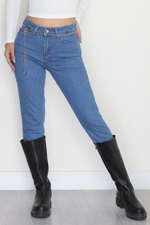 Dar Paça Kot Pantolon Açıkmavi - 42683.1836.