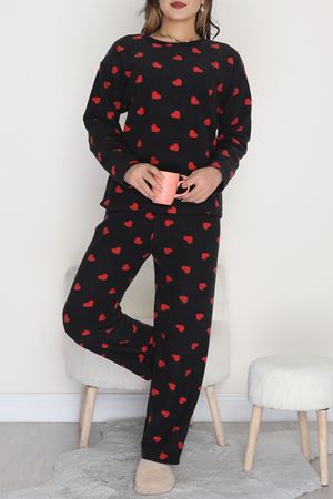 Bisiklet Yaka Salaş Takım Siyahkırmızı - 168.1287.