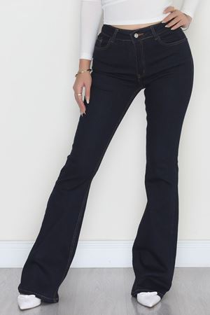 İspanyol Paça Kot Pantolon Koyulaci - 31649.1184.