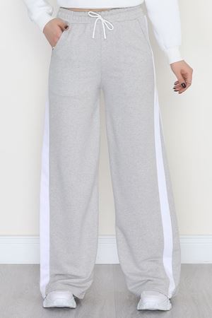 2 İplik Şeritli Eşofman Altı Gri - 52050.1857.