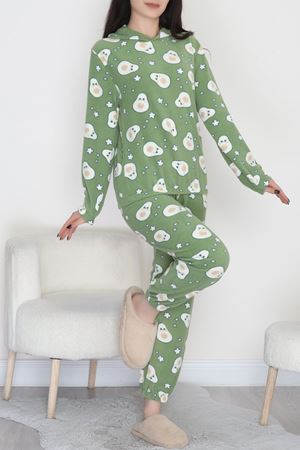 Kapşonlu Polar Takım Yeşilavokado - 344.1287.