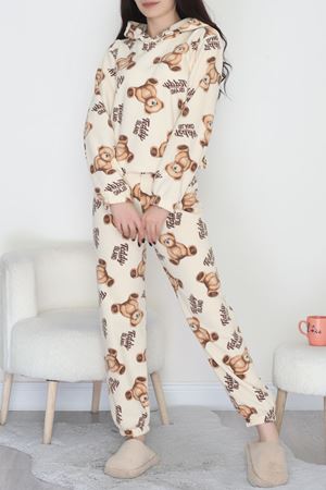 Kapşonlu Polar Takım Kahveayı - 344.1287.