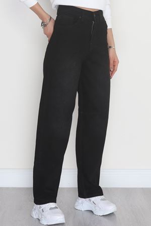 Bel Tokalı Baggy Kot Pantolon Koyufüme - 42472.1606.