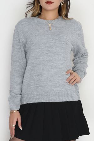 Taş Detaylı Triko Açıkgri - 2399.1765.