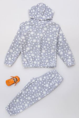 4-10 Yaş Polar Kapşonlu İkili Takım Grikar - 52076.1776.