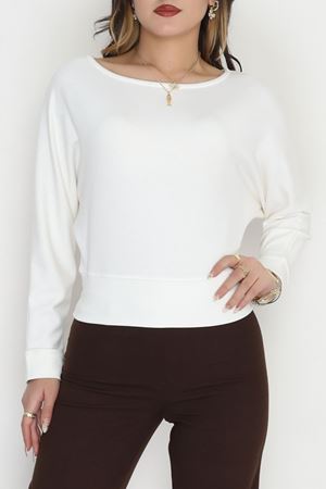 Oysho Kumaş Yarasa Kol Bluz Ekru - 31605.1977.