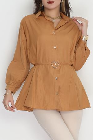 Kalp Detay Tunik Camel - 43562.1949.