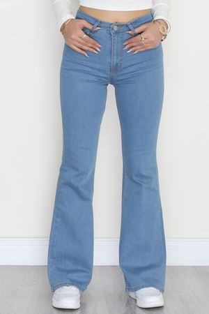 İspanyol Paça Kot Pantolon Mavi1 - 42687.1836.