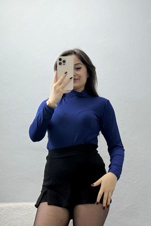 Bisiklet Yaka Uzun Kol Body Lacivert - 3605.1783.