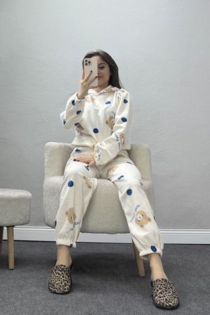 Kapşonlu Polar Takım Kremayı - 344.1287.