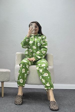 Kapşonlu Polar Takım Yeşilavokado - 344.1287.