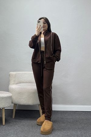 Biyeli Modal Kumaş Takım Kahve - 4124.1247.