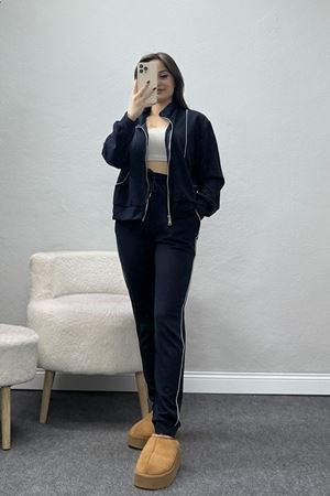 Biyeli Modal Kumaş Takım Lacivert - 4124.1247.