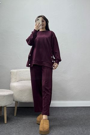 Çıt Çıtlı İkili Takım Mürdüm - 4128.1247.