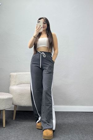 2 İplik Şeritli Eşofman Altı Antrasit - 52050.1857.