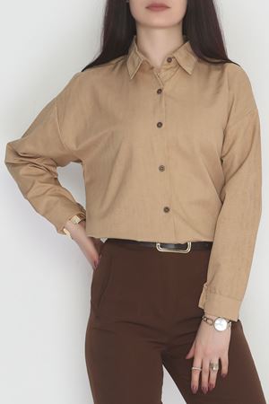 Oversize Gömlek Sütlükahve - 0012.053.