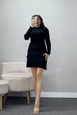 Triko Elbise Siyah - 1907.1247.