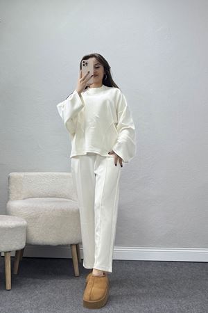 Havuç Pantolonlu Takım Ekru - 4127.1247.