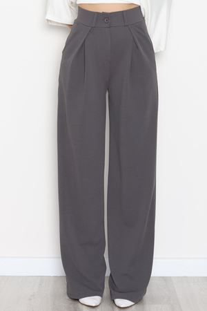 Pileli Palazzo Pantolon Füme - 51047.1999.