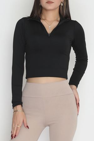 Dalgıç Kumaş Fermuarlı Body Siyah - 50666.053.