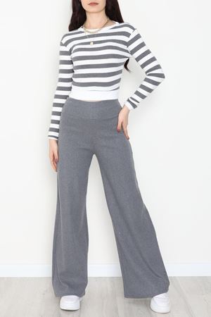 Bisiklet Yaka Raporlu İnterlok Takım Fümebeyaz - 42737.1567.