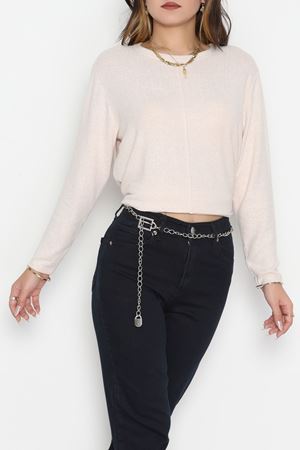 Yün Çilek Bluz Bej - 51065.2114.