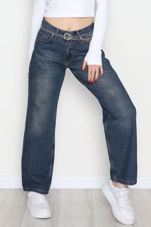 Geniş Paça Palazzo Kot Pantolon Mavitint - 31564.2059.