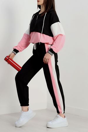 Parçalı Eşofman Takımı Siyahpembe - 8122.1005.