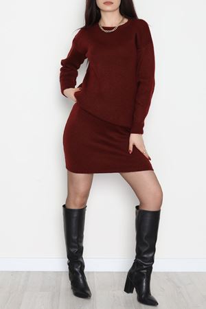 Etekli Triko Takım Bordo - 2294.1247.