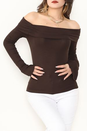 Madonna Yaka İspanyol Kol Bluz Kahve - 1046.2119.