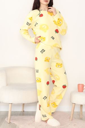 Polar Alt Üst Aynı Pijama Takımı Sarı - 168.1287.