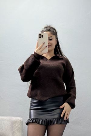 Yumuşak Dokulu Triko Kahve - 51109.1765.