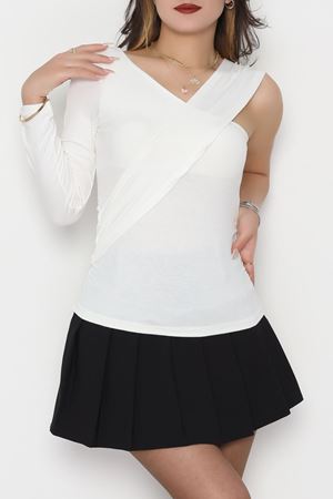 Tek Omuz Bluz Ekru - 1006.2119.
